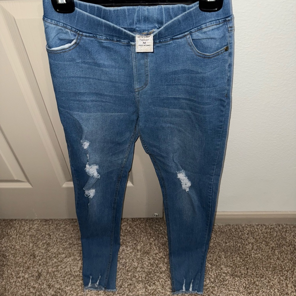 Blue stretch jeans for women. Size medium